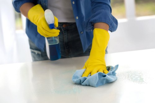 Professional mattress cleaning equipment in use